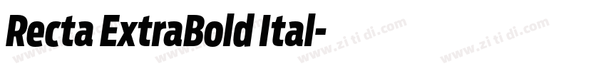 Recta ExtraBold Ital字体转换 Recta ExtraBold Ital字体转换